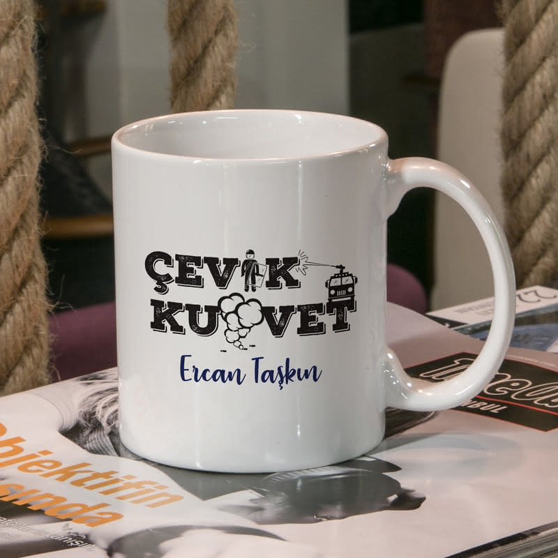 Çevik Kuvvet Polislerine Özel İsimli Kupa Bardak