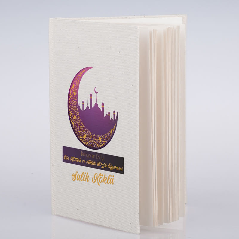 Din Kültürü Hocalarına Öğretmenler Günü Hediyesi Kanvas Defter