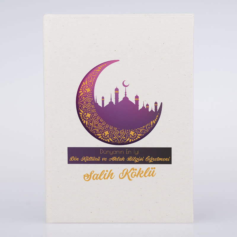 Din Kültürü Hocalarına Öğretmenler Günü Hediyesi Kanvas Defter