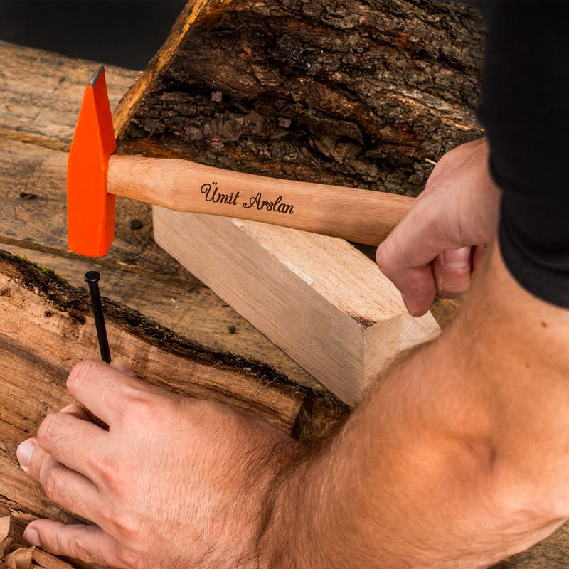 Elinden Her İş Gelen Babalara Hediye Kişiye Özel Çekiç