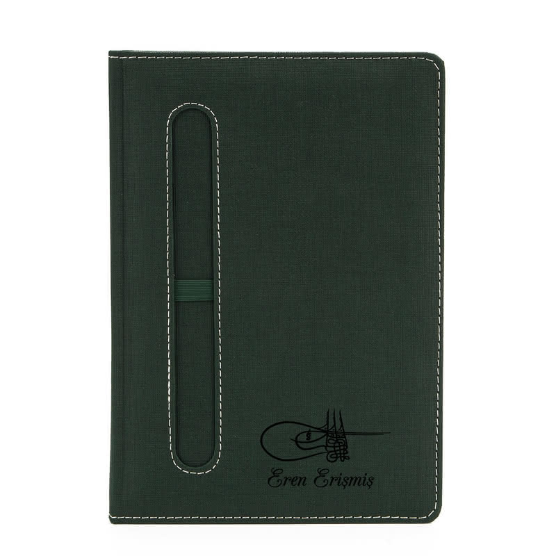 Fatih Sultan Mehmet Tuğralı Kenar Boyalı Not Defteri