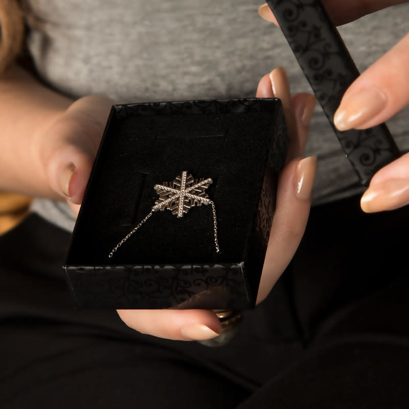 Gümüş Kar Tanesi Kolye