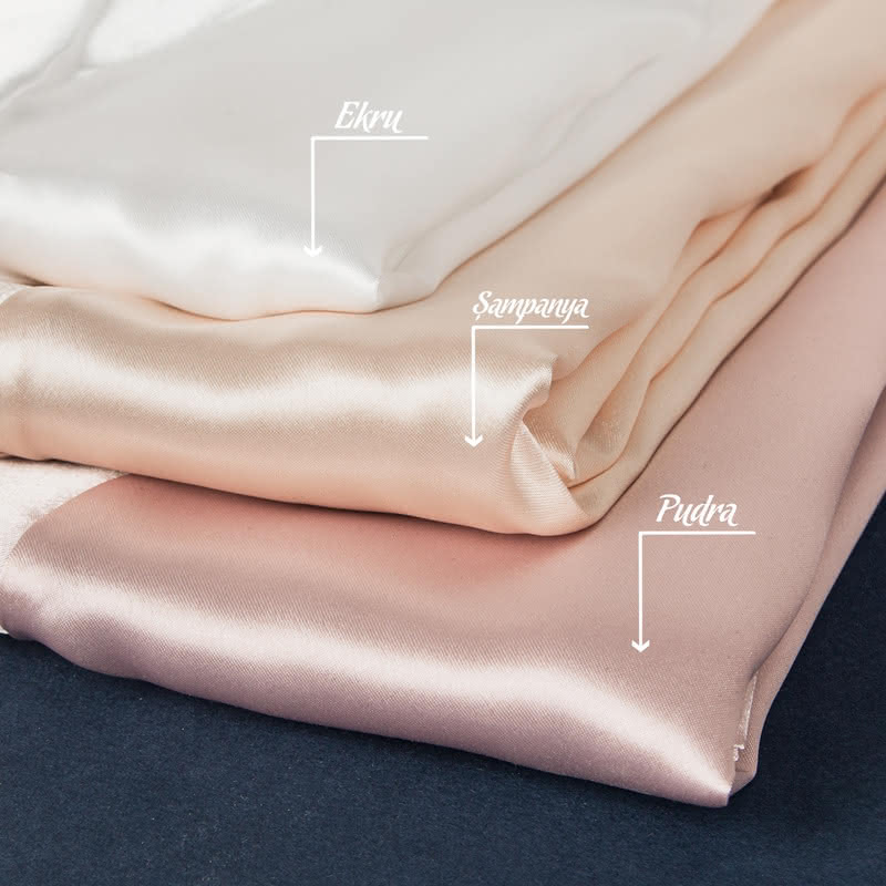 İsim ve Tarih Yazılı Saten Gelin Sabahlığı