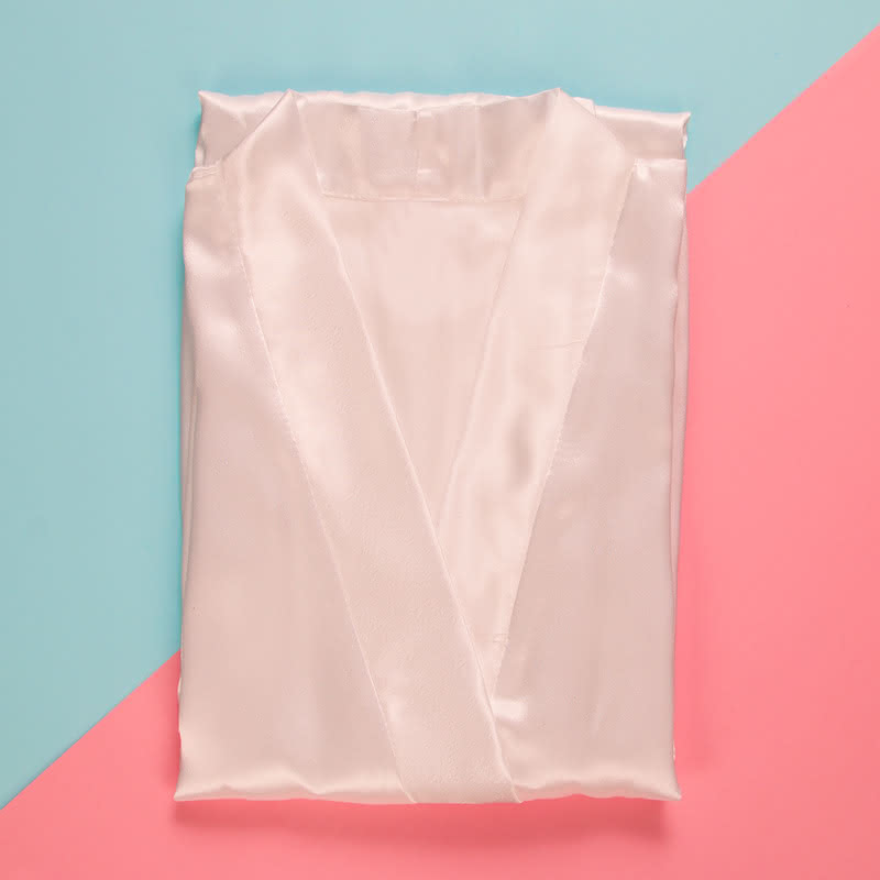 İsim ve Tarih Yazılı Saten Gelin Sabahlığı