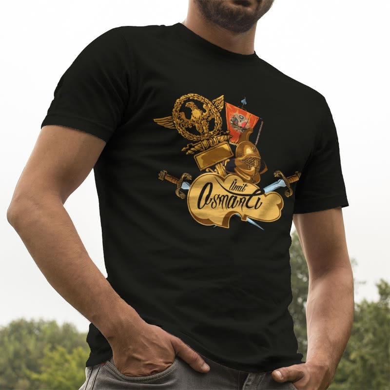 İsme Özel Osmanlı Tasarımlı Baskılı Tişört