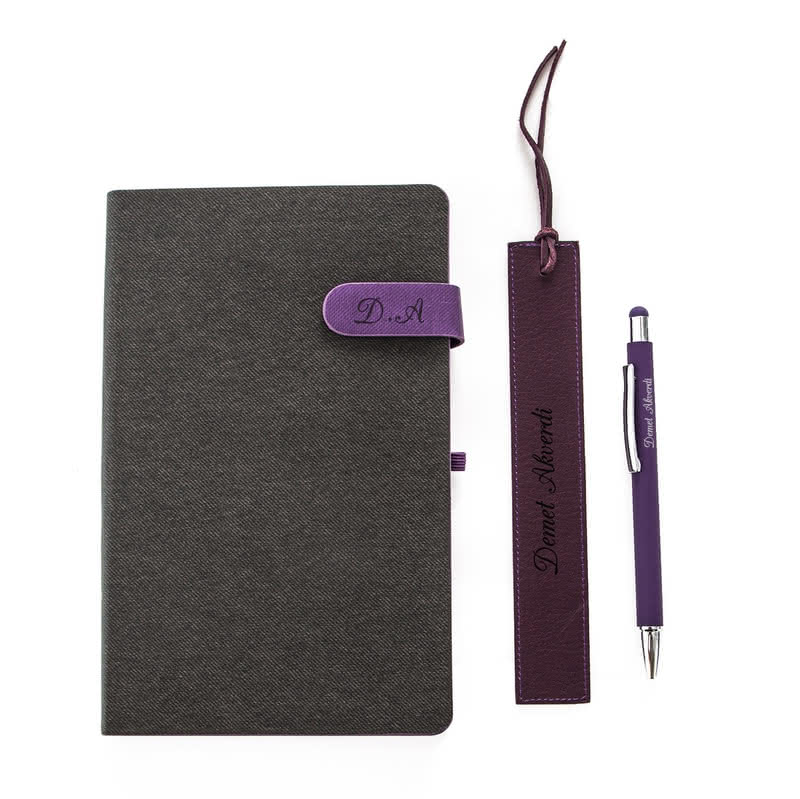 Kız Arkadaşa Hediye Defter Kalem Ayraç Seti