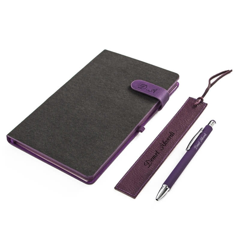 Kız Arkadaşa Hediye Defter Kalem Ayraç Seti