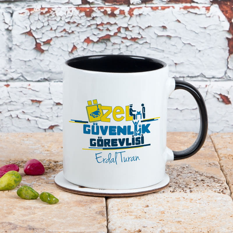 Özel Güvenlik Görevlilerine Hediye Renkli Kahve Kupası