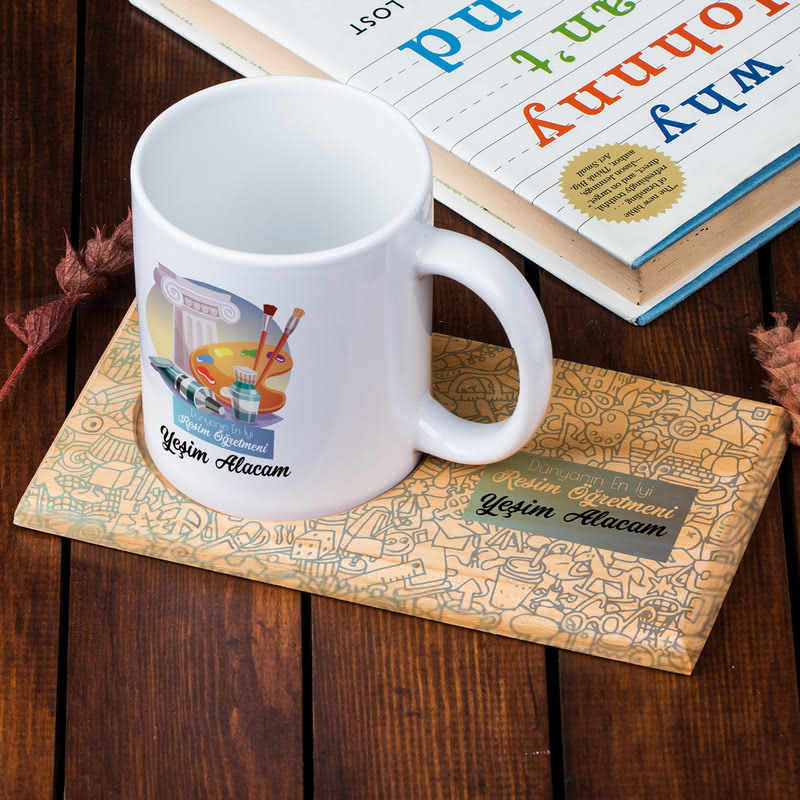 Resim Öğretmenlerine Özel Kupa Sunum Seti