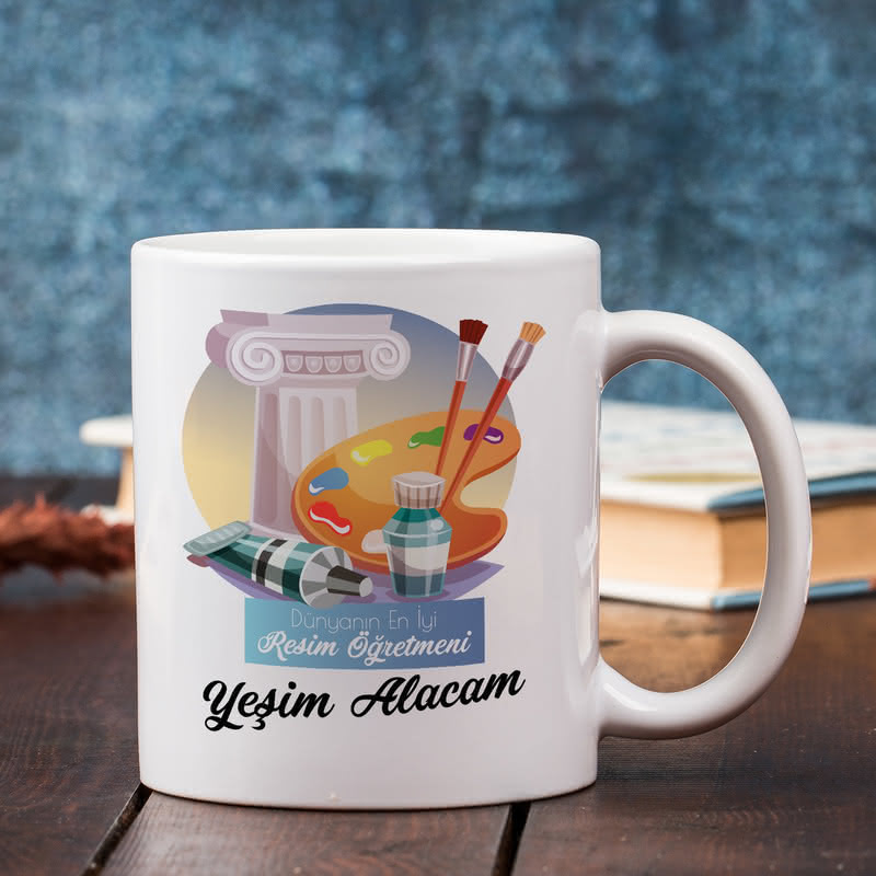 Resim Öğretmenlerine Özel Kupa Sunum Seti