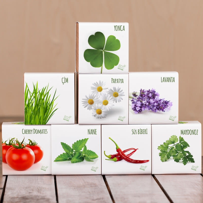 Sevgiliye Fotoğraf Baskılı Bitkili Ahşap Naturacube