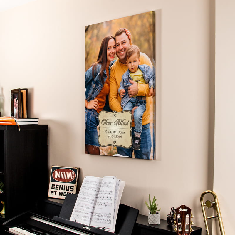 Aile Resminizle Kanvas Baskılı Tablo 65x95