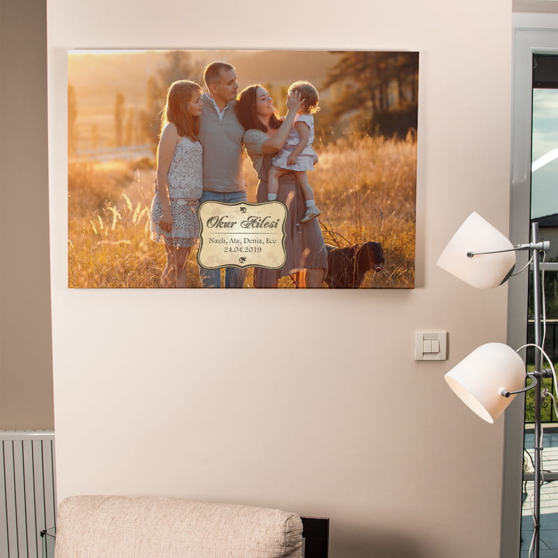 Aile Resminizle Kanvas Baskılı Tablo 65x95