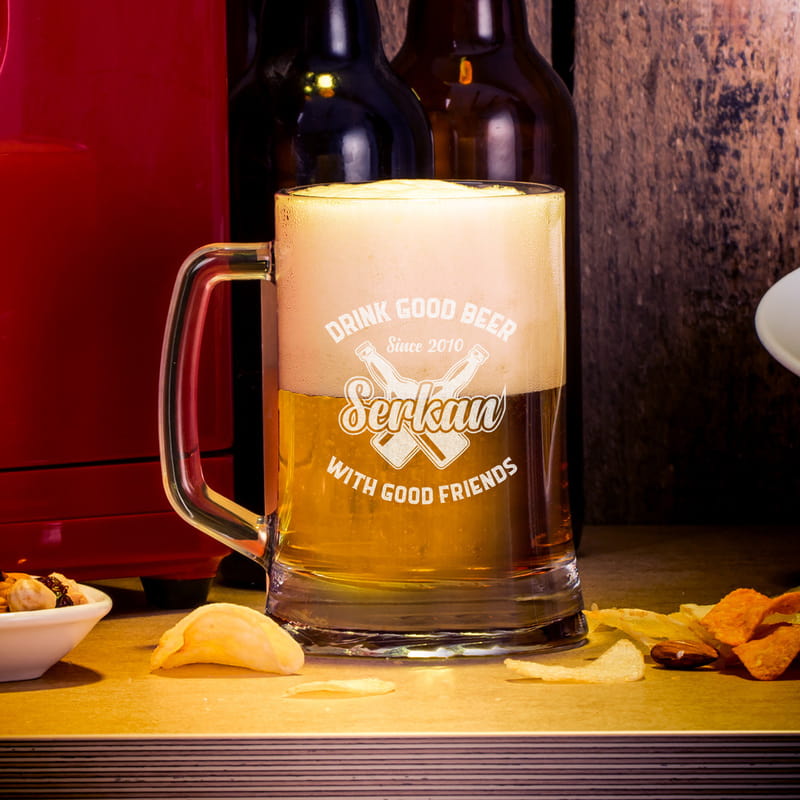 Arkadaşa Doğum Günü Hediyesi Bira Bardağı