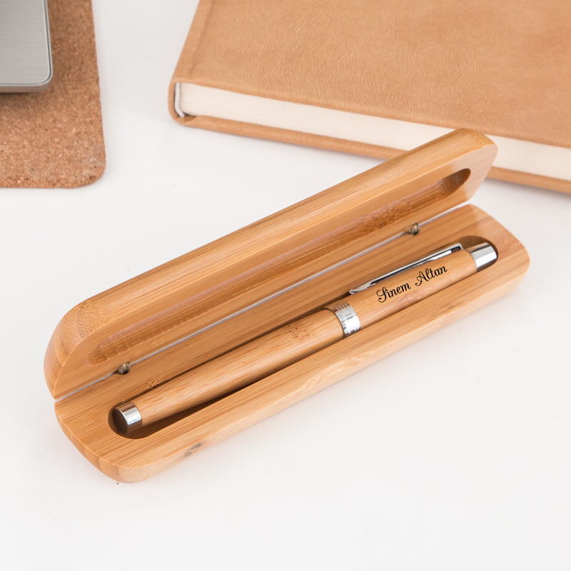 Atatürk Silüetli İsim Yazılı Kutulu Kalem Seti