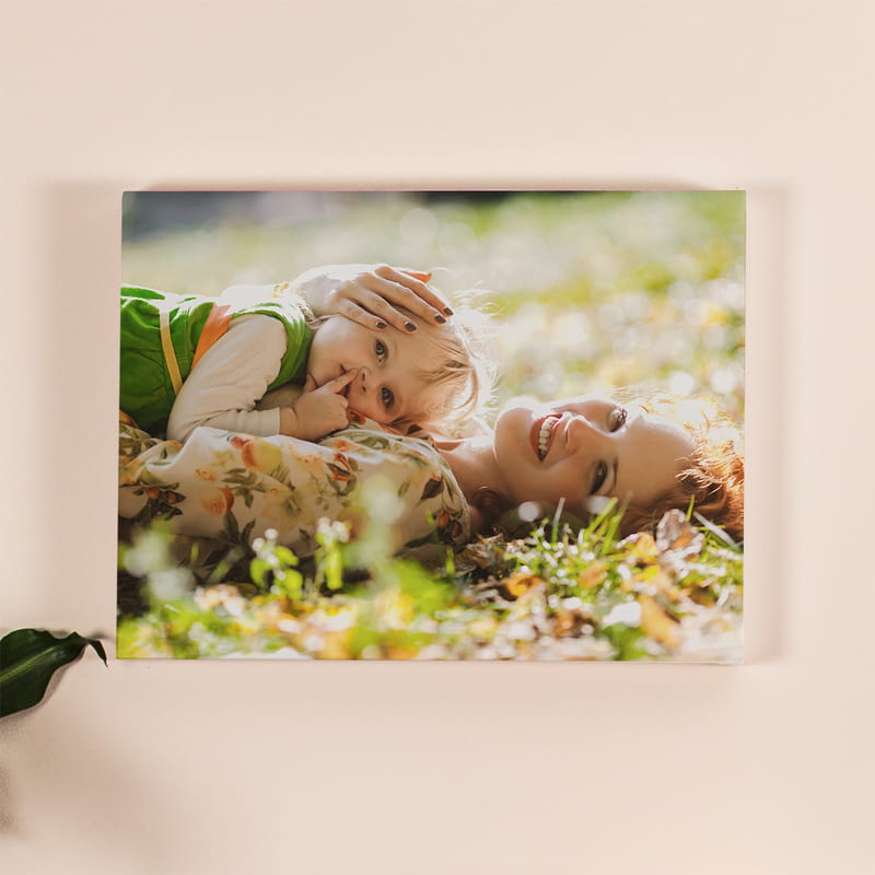 Biricik Anneme 30x40 Fotoğraflı Kanvas Tablo