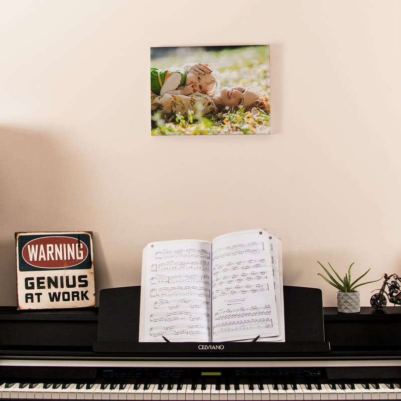 Biricik Anneme 30x40 Fotoğraflı Kanvas Tablo