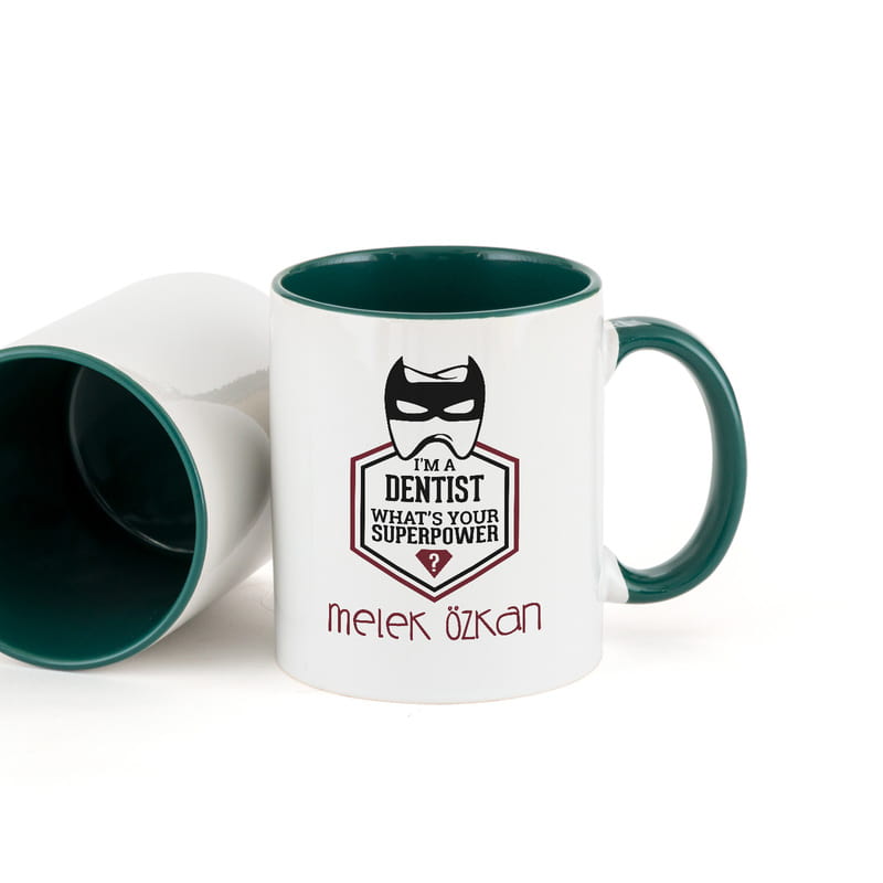 Diş Hekimlerine Hediye Esprili Renkli Kahve Kupası
