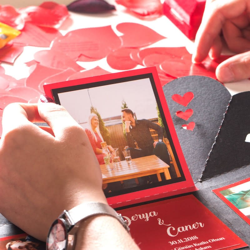 Doğum Günü Hediyesi Gümüş Kolyeli Patlayan Hediye Kutusu