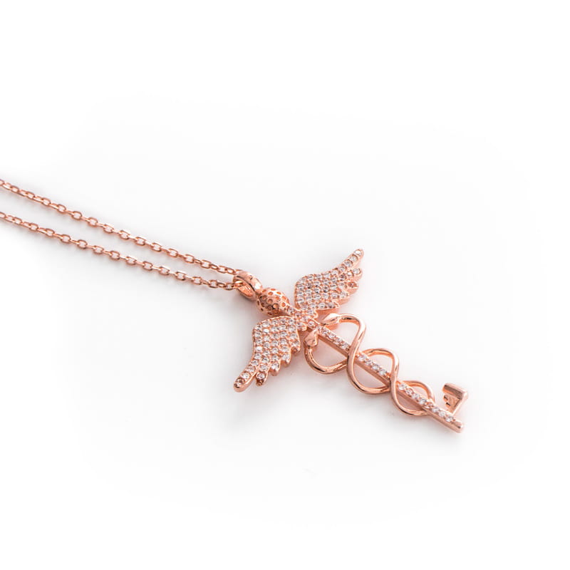 Doktora Hediye Tıp Sembollü Gümüş Kolye