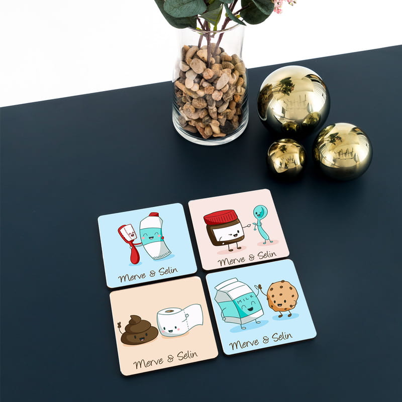 En İyi Arkadaşlara Hediye Bardak Altlığı