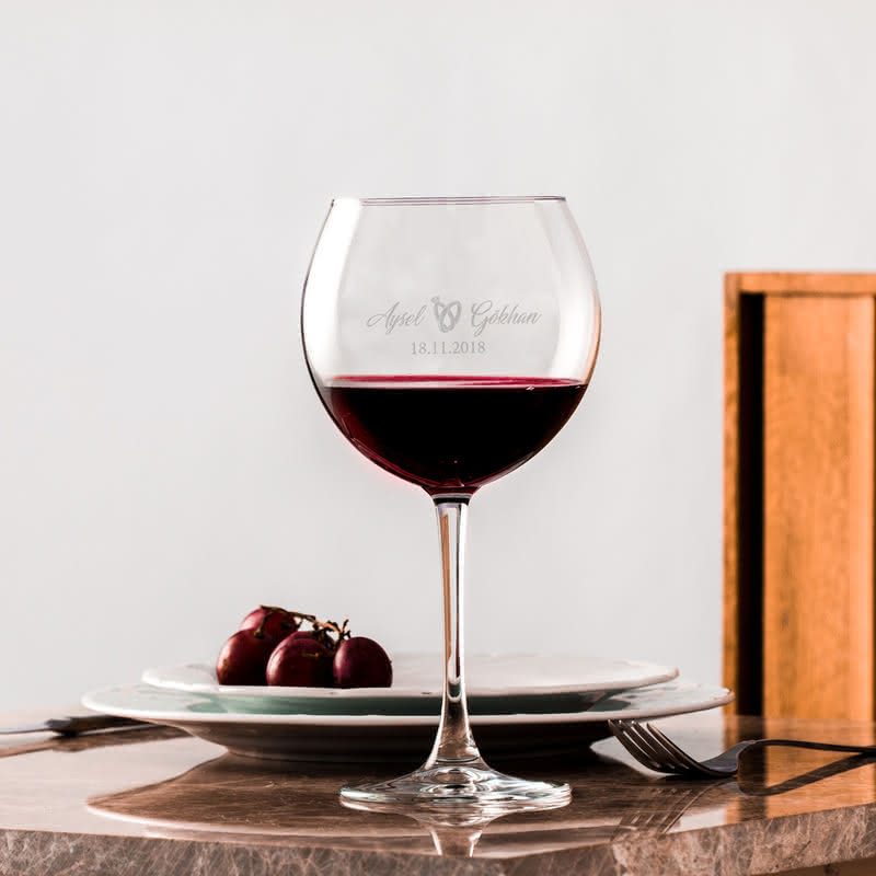 Evlilik Yıl Dönümü Hediyesi Piedmont Şarap Kadeh Seti