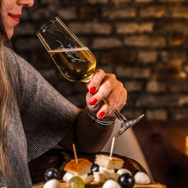 İsme Özel İmza Stilli Şampanya Kadeh Seti