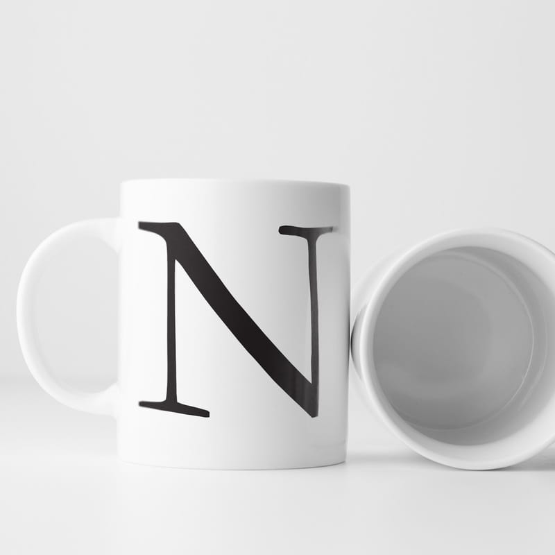 Kişiye Özel Baş Harf Yazılı Kupa