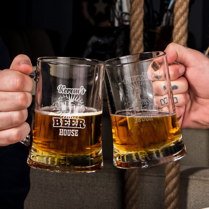 Kişiye Özel Ev Hediyesi Bira Bardağı