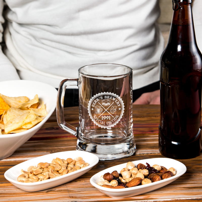 Kişiye Özel Retro Arma Tasarımlı Bira Bardağı