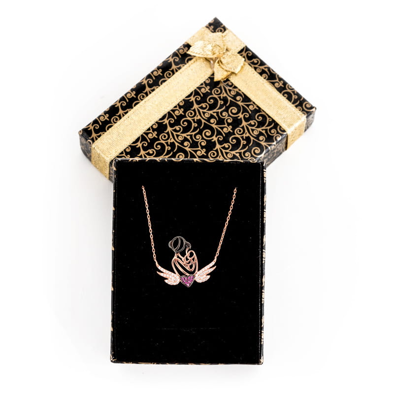 Melek Anneme Hediye Gümüş Kolye