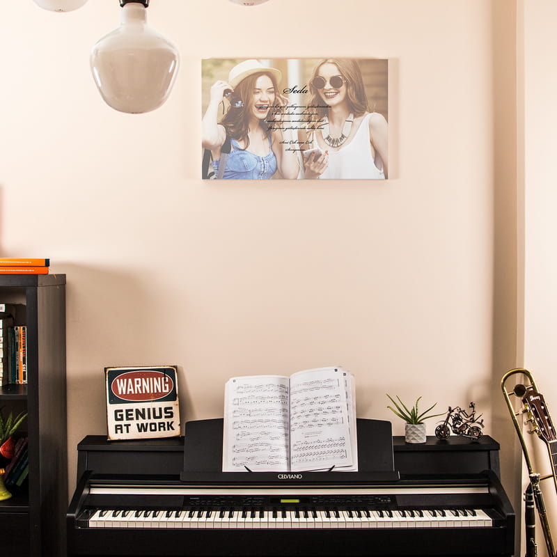 Mesajlı Kanvas Tablo 40x60