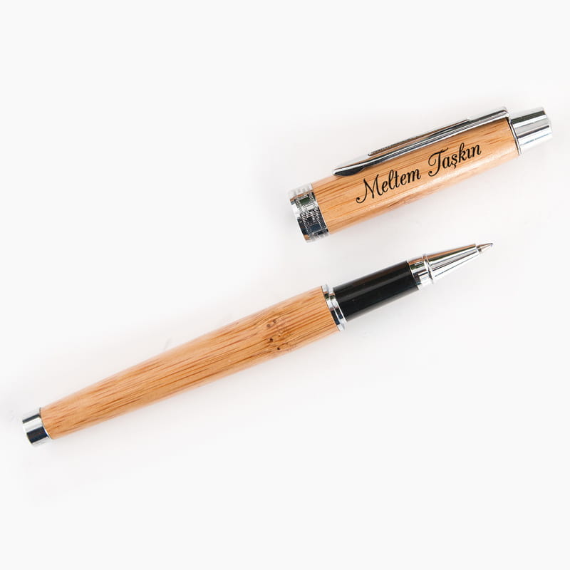 Öğretmene Hediye Bambu Kutulu Kalem Seti