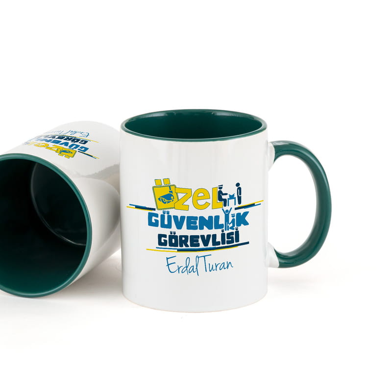 Özel Güvenlik Görevlilerine Hediye Renkli Kahve Kupası