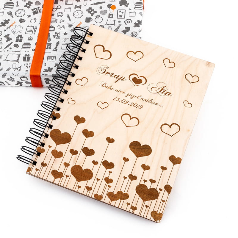 Sevgiliye Hediye Albüm Kalp Desenli