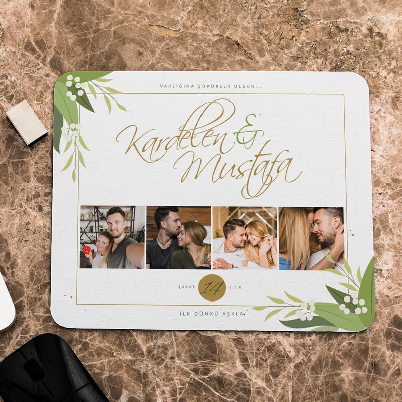 Sevgiliye Hediye Kişiye Özel Fotoğraf Baskılı Mousepad