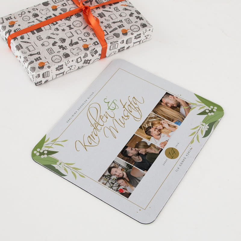 Sevgiliye Hediye Kişiye Özel Fotoğraf Baskılı Mousepad