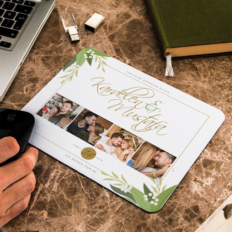 Sevgiliye Hediye Kişiye Özel Fotoğraf Baskılı Mousepad