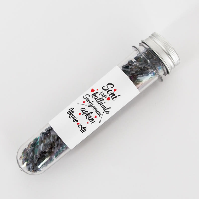 Sevgiliye Sürpriz Yapmak İsteyenlere Kapsül Şişeli Mini Puzzle