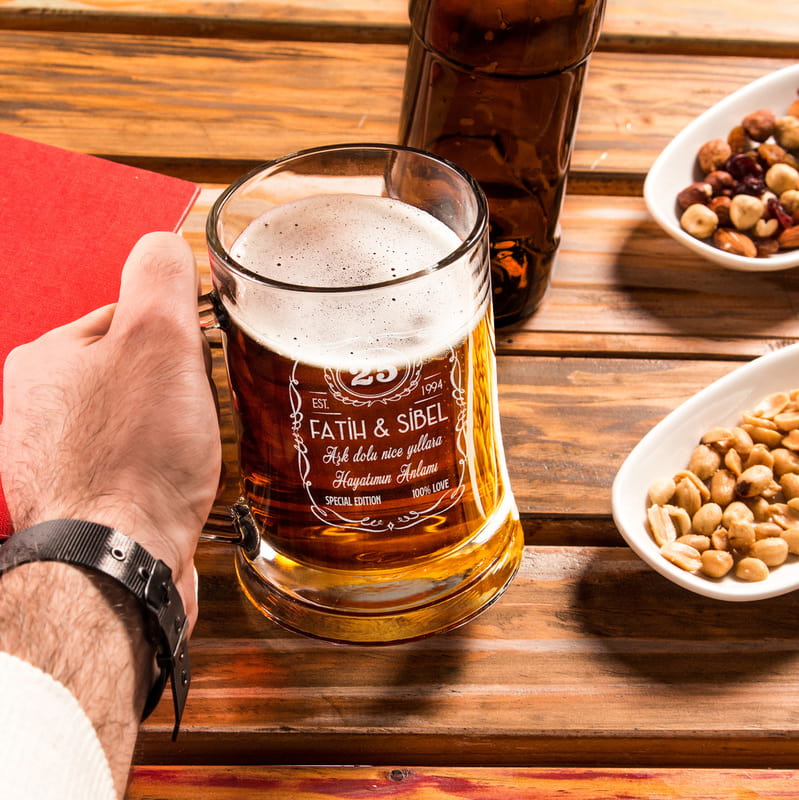 Yıl Dönümü Hediyesi Bira Bardağı