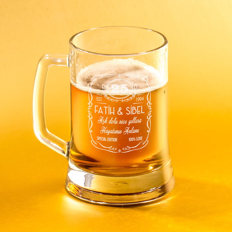 Yıl Dönümü Hediyesi Bira Bardağı