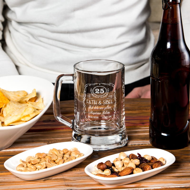 Yıl Dönümü Hediyesi Bira Bardağı