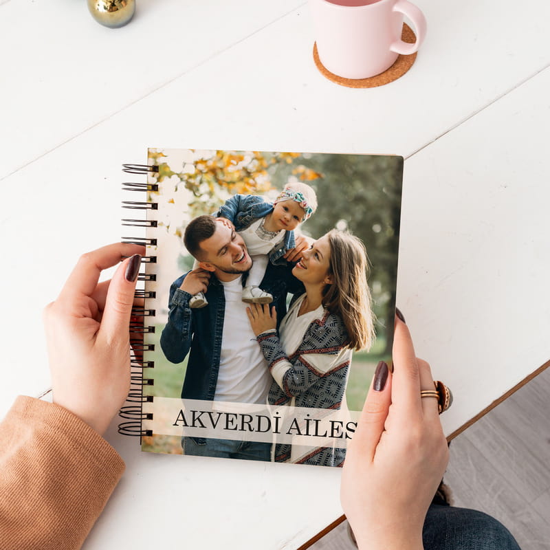 Aile İsmine Özel Fotoğraf Baskılı Ahşap Albüm