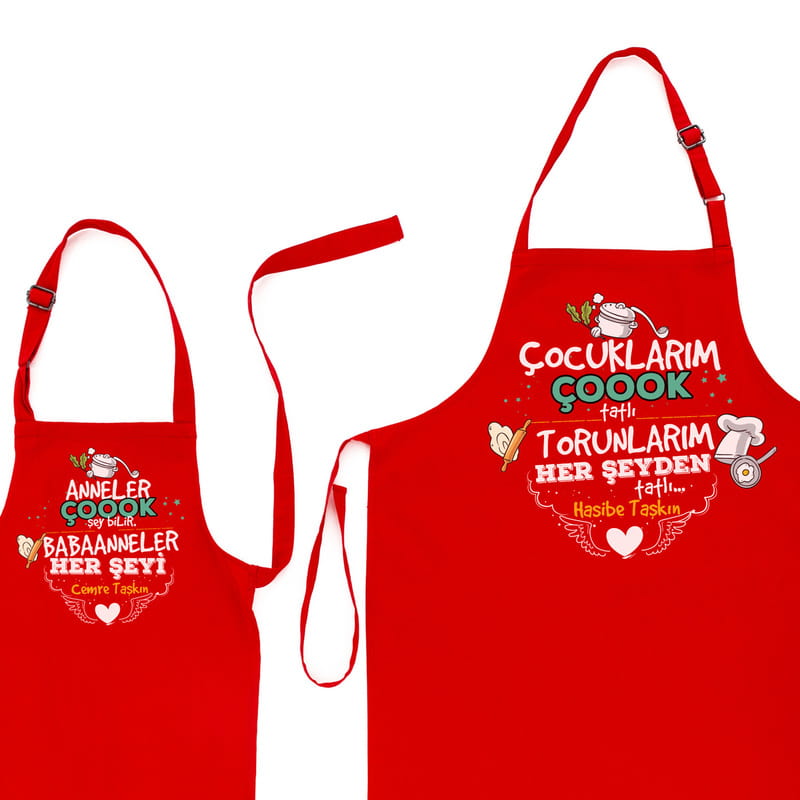 Anneanne & Babaanne Torun Kombin Esprili Mutfak Önlüğü