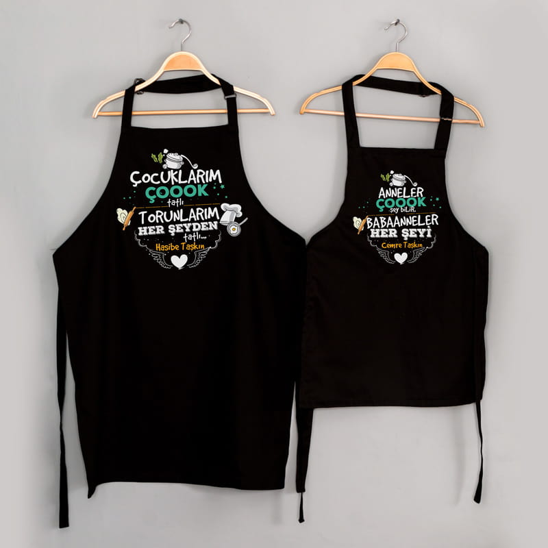 Anneanne & Babaanne Torun Kombin Esprili Mutfak Önlüğü