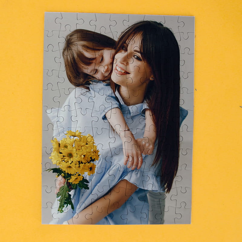 Anne Hediyesi Fotoğraf Baskılı Kapsül Şişeli Mini Puzzle