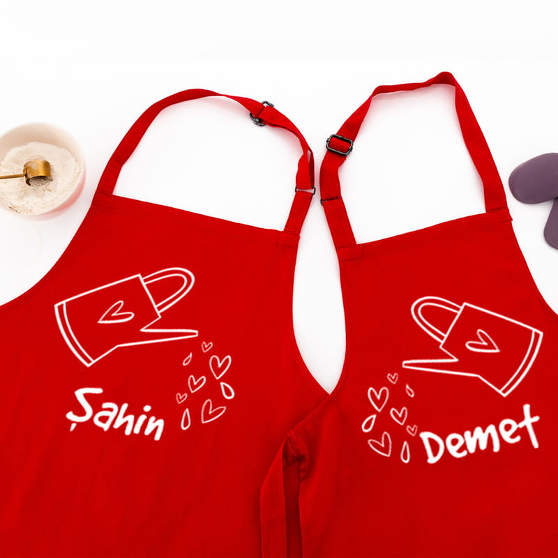 Aşkımızın Meyvesi Aileye Özel Üçlü Mutfak Önlüğü Kombini