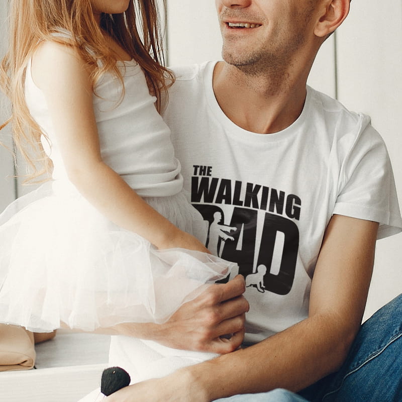 Babalar günü Hediyesi Esprili Zombi Tasarımlı Tişört - %100 Pamuklu Kumaş