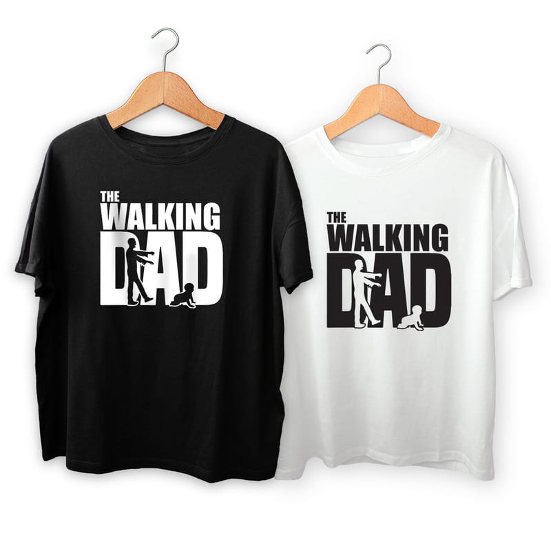 Babalar günü Hediyesi Esprili Zombi Tasarımlı Tişört - %100 Pamuklu Kumaş