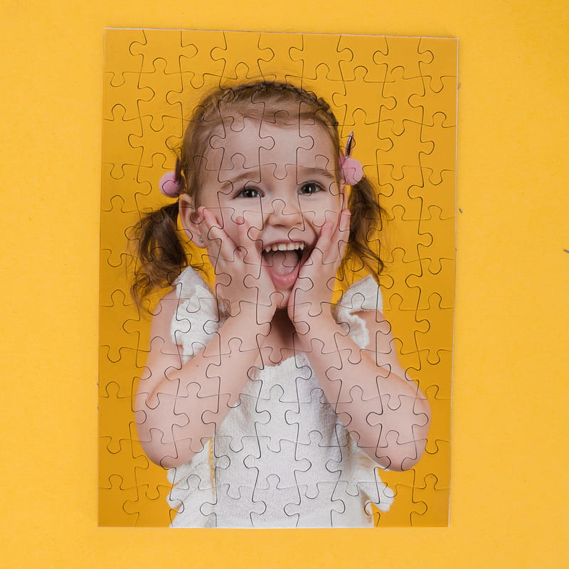 Çocuklara Hediye Fotoğraf Baskılı Kapsül Şişeli Mini Puzzle